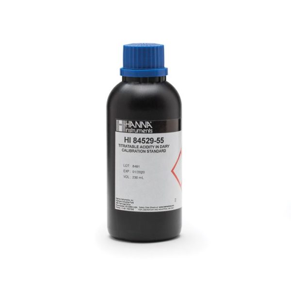 Estándar de Calibración de la Bomba para Acidez Titulable en Mini Titulador de Productos Lácteos - HI84529-55