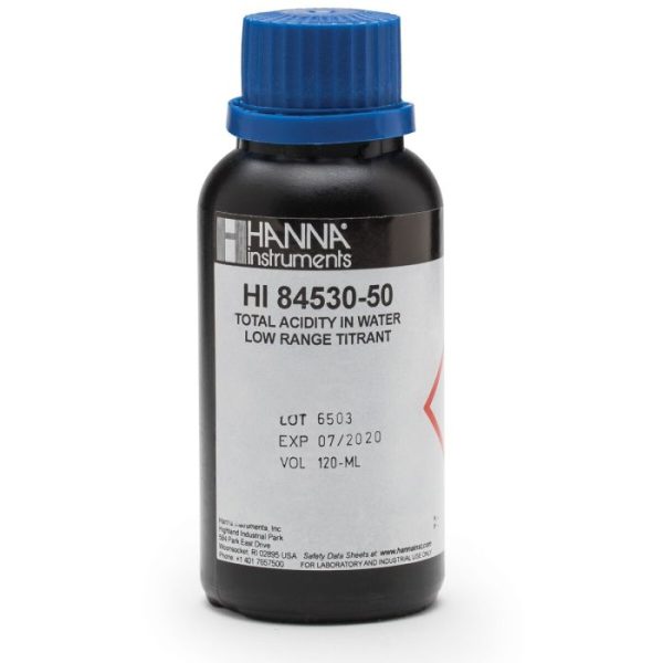 Titulante de Rango Bajo para Acidez Titulable en Mini Titulador de Agua - HI84530-50