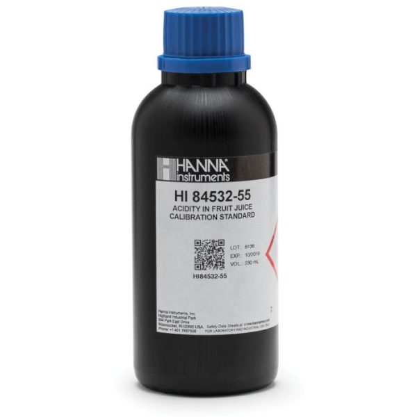 Estándar de Calibración de la Bomba para Acidez Titulable con el Mini Titulador de Jugo de Fruta - HI84532-55